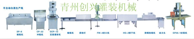 半自動(dòng)白酒、黃酒等液體灌裝生產(chǎn)線(xiàn)